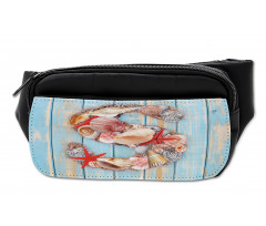 S Seashells Nautical Bumbag