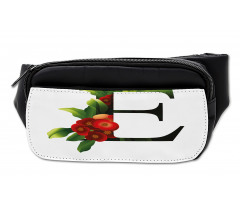 Alphabet Red Blooms Bumbag