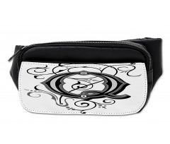 Gothic Q Flowers Art Bumbag