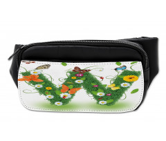 Green Foliage Animals Bumbag