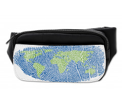 Fingerprint World Map Bumbag