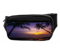 Vivid Twilight Palm Trees Bumbag