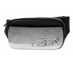 Bicycle Snow Calm Scene Bumbag