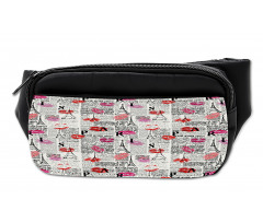 Newspaper Lipstick Kiss Bumbag