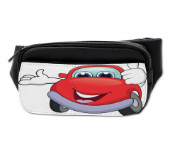 Cartoon Red Vehicle Happy Bumbag