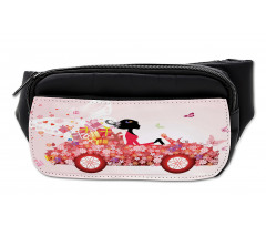 Girl on a Car Floral Box Bumbag