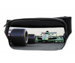 Indy Cars on Asphalt Road Bumbag