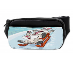 Winter Wooden Sled Cartoon Bumbag