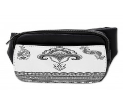 Floral Pattern Doodle Ornate Bumbag