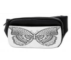 Monochrome Butterfly Graphic Bumbag