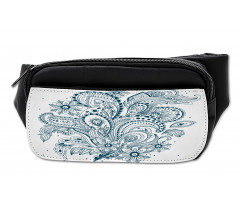 Ornate Floral Leaf Arrangement Bumbag