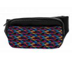 3D Cube Stripes Style Bumbag