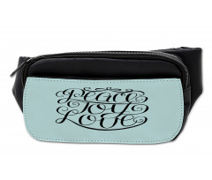 Peace Love Joy Lettering Bumbag