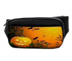 Pumpkin Leaves Bats Bumbag