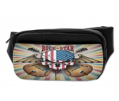 Angry Skull America Flag Bumbag