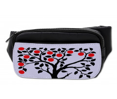 Black Tree Ripe Fruit Art Bumbag