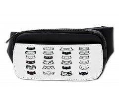 Monochrome Face Design Bumbag