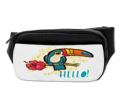 Toucan Bird with Hibiscus Bumbag