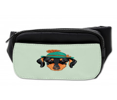 Hipster Dog and Hat Bumbag