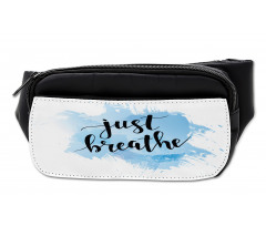 Phrase on Blue Bumbag