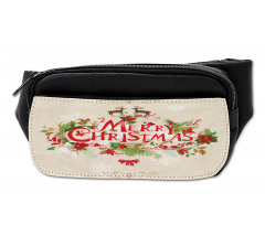 Floral Merry Xmas Bumbag