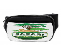 African Green Trees Lion Bumbag