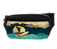 Fantasy Night Sea Waves Bumbag