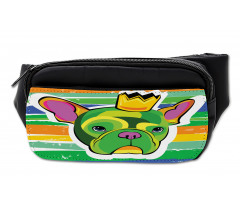 Crowned Dog Colorful Bumbag