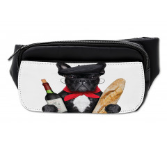 French Dog Red Wine Bumbag