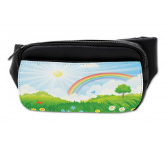 Sun and Rainbow Flowers Bumbag