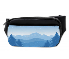 Snow Mountains Trees Bumbag