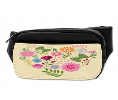 Colorful Flowers Butterflies Bumbag