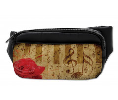 Romantic Rose Musical Notes Bumbag