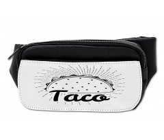 Mexican Taco Typography Art Bumbag