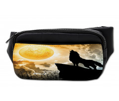 Howling Animal Silhouette Hill Bumbag