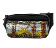 Tiki Masks and Palm Trees Bumbag