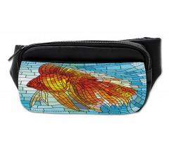 Stained Glass Mosaic Fish Art Bumbag