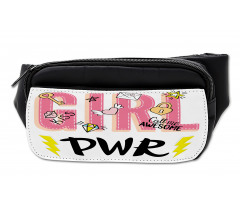 Girl Power with Hearts Bumbag