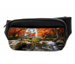 Autumn River Stream on Rocks Bumbag