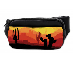 Cactus Silhouettes at Dusk Bumbag