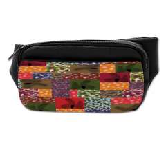 Colorful Pine Squares Art Bumbag