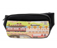 Train Ship Airplane Bus Bumbag