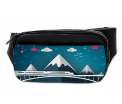 Cartoon Style Mountains Bumbag