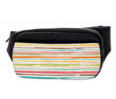 Horizontal Stripes Grunge Bumbag