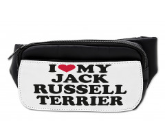 I Love My Dog Words Bumbag