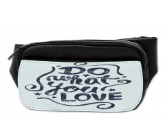 Lettering Blue Grunge Star Bumbag