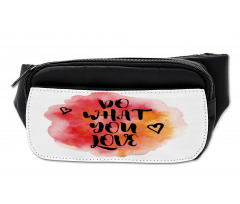 Hearts with Grunge Message Bumbag