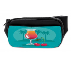 Cherry Cocktail Blue Bumbag