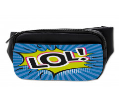 Speech Bubble Halftone Stripes Bumbag