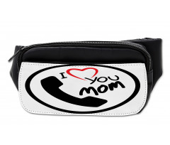 I Love You Mom Message Bumbag